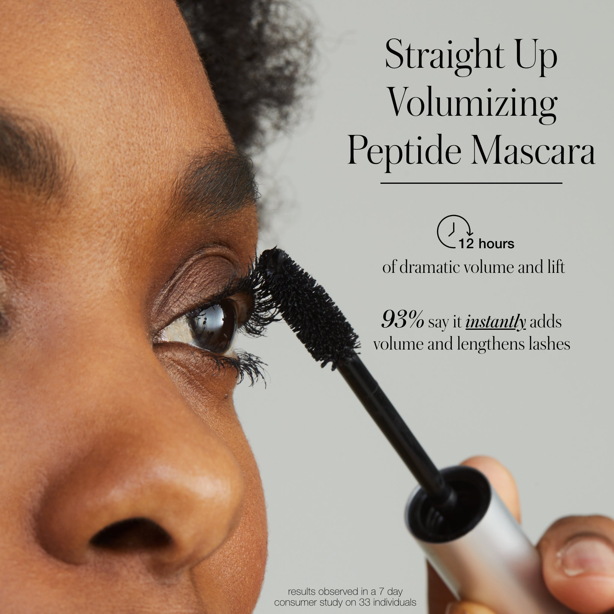 Straight Up™ Volumizing Peptide Mascara - Everyday Beauty Essential